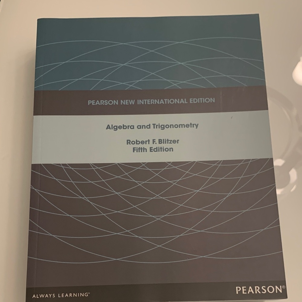Pearson Algebra and Trigonometry Book with Blue and Gray Cover